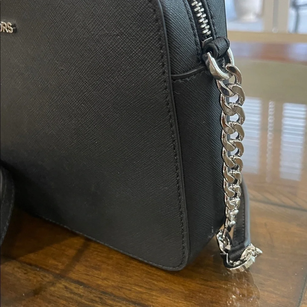 Michael Kors Large Crossbody Leather Black MK